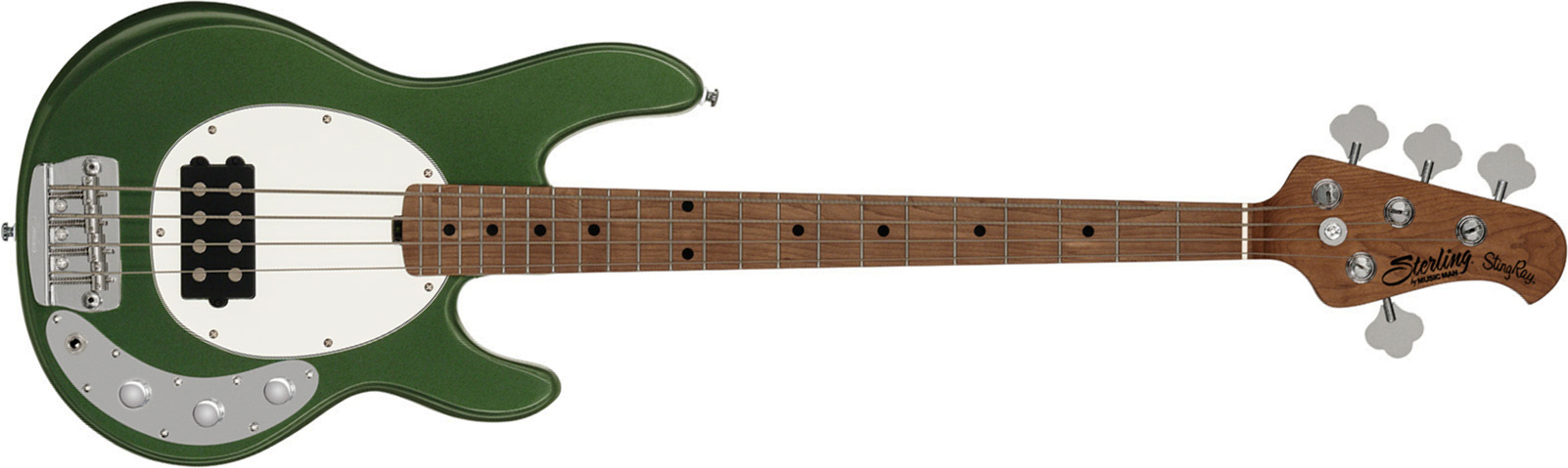 Sterling By Musicman Stingray Short Scale Rayss4 Shsc 1h Mn - Charging Green - Basse Électrique Solid Body - Main picture