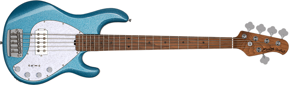 Sterling By Musicman Stingray5 Ray35 5c H Active Mn - Blue Sparkle - Basse Électrique Solid Body - Main picture