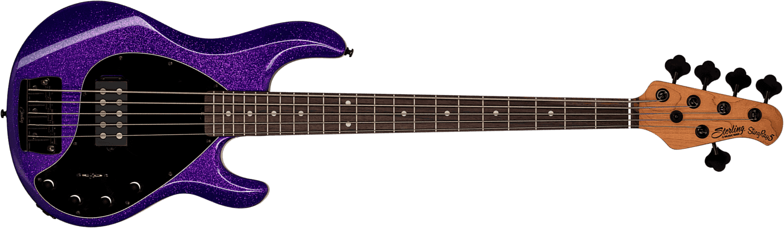 Sterling By Musicman Stingray5 Ray35 5c H Active Rw - Purple Sparkle - Basse Électrique Solid Body - Main picture