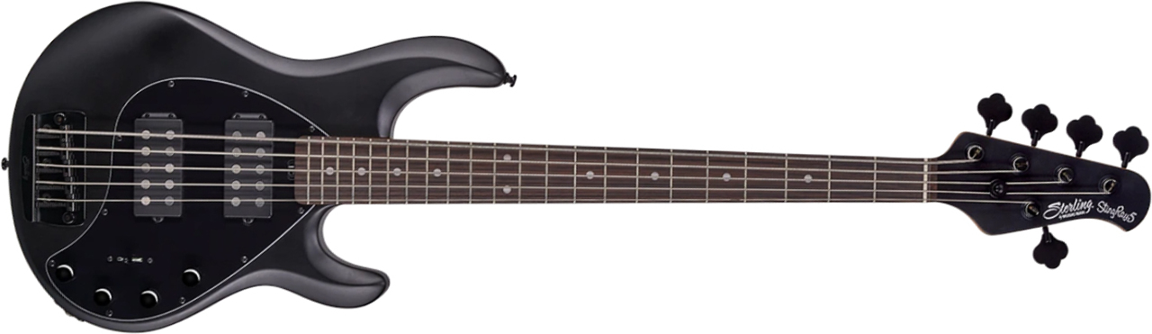 Sterling By Musicman Stingray5 Ray35hh Active Rw - Stealth Black - Basse Électrique Solid Body - Main picture