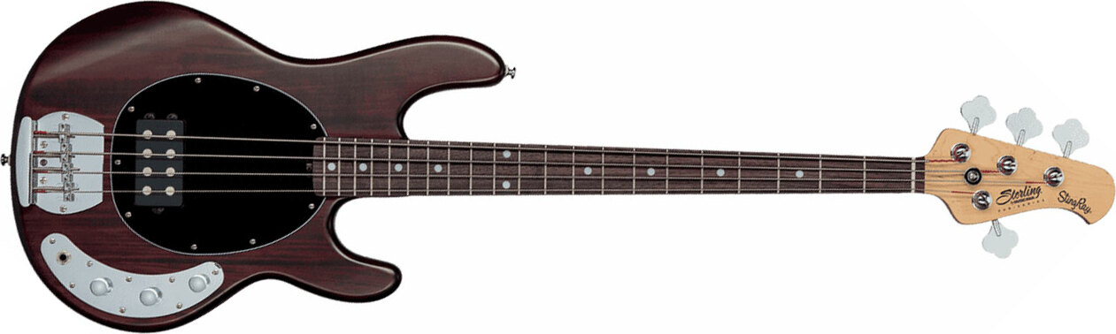 Sterling By Musicman Sub Ray4 Active Jat - Walnut Satin - Basse Électrique Solid Body - Main picture