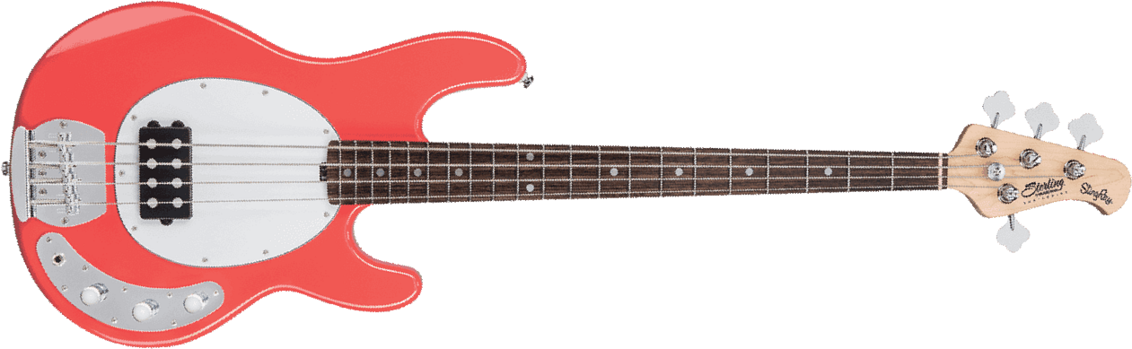 Sterling By Musicman Sub Ray4 Active Mn - Fiesta Red - Basse Électrique Solid Body - Main picture