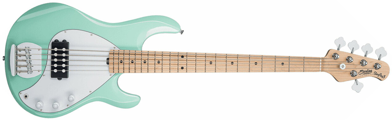 Sterling By Musicman Sub Ray5 5-cordes Active Jat - Mint Green - Basse Électrique Solid Body - Main picture