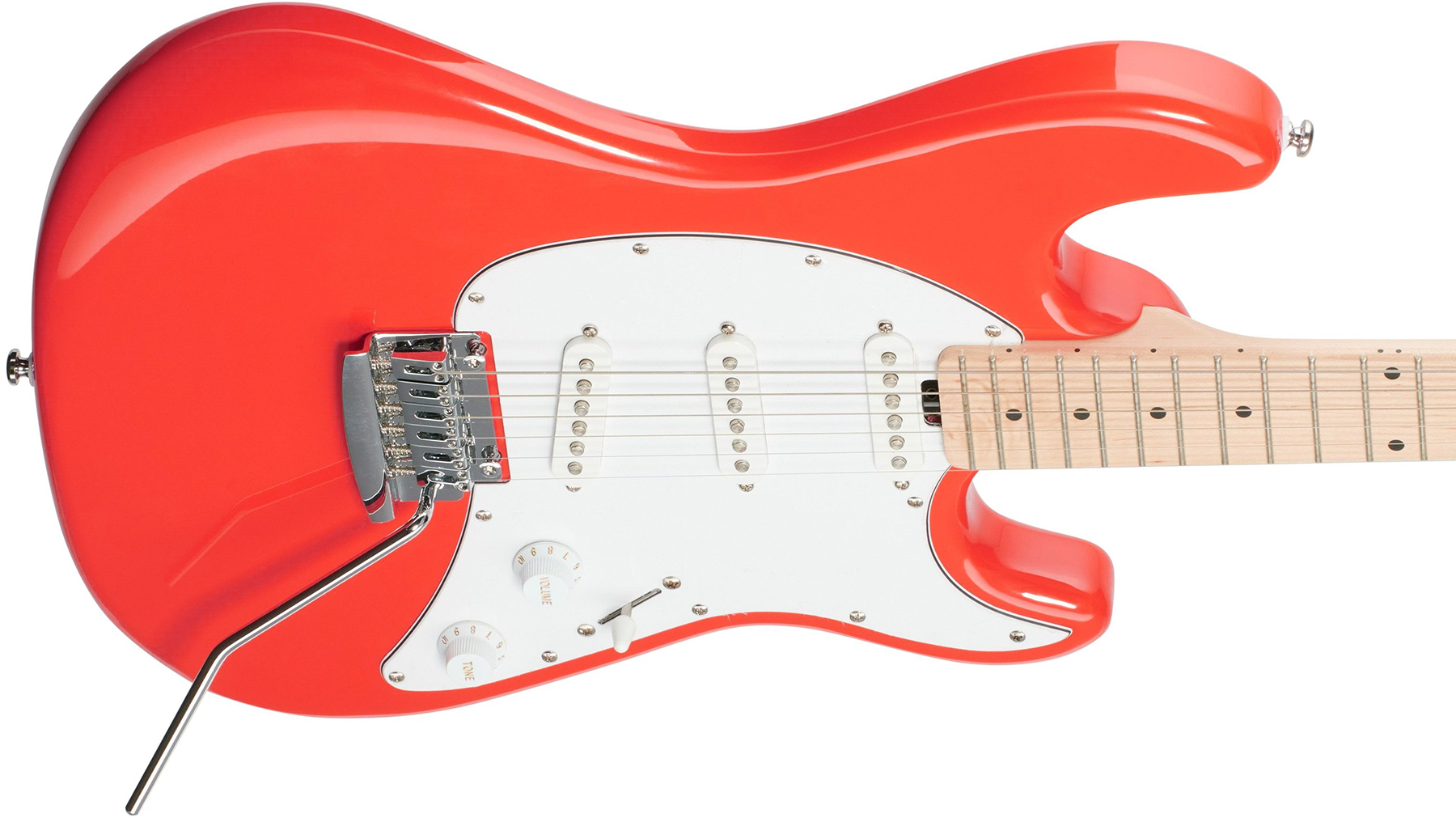 Sterling By Musicman Cutlass Ct30sss 3s Trem Mn - Fiesta Red - Guitare Électrique Forme Str - Variation 2