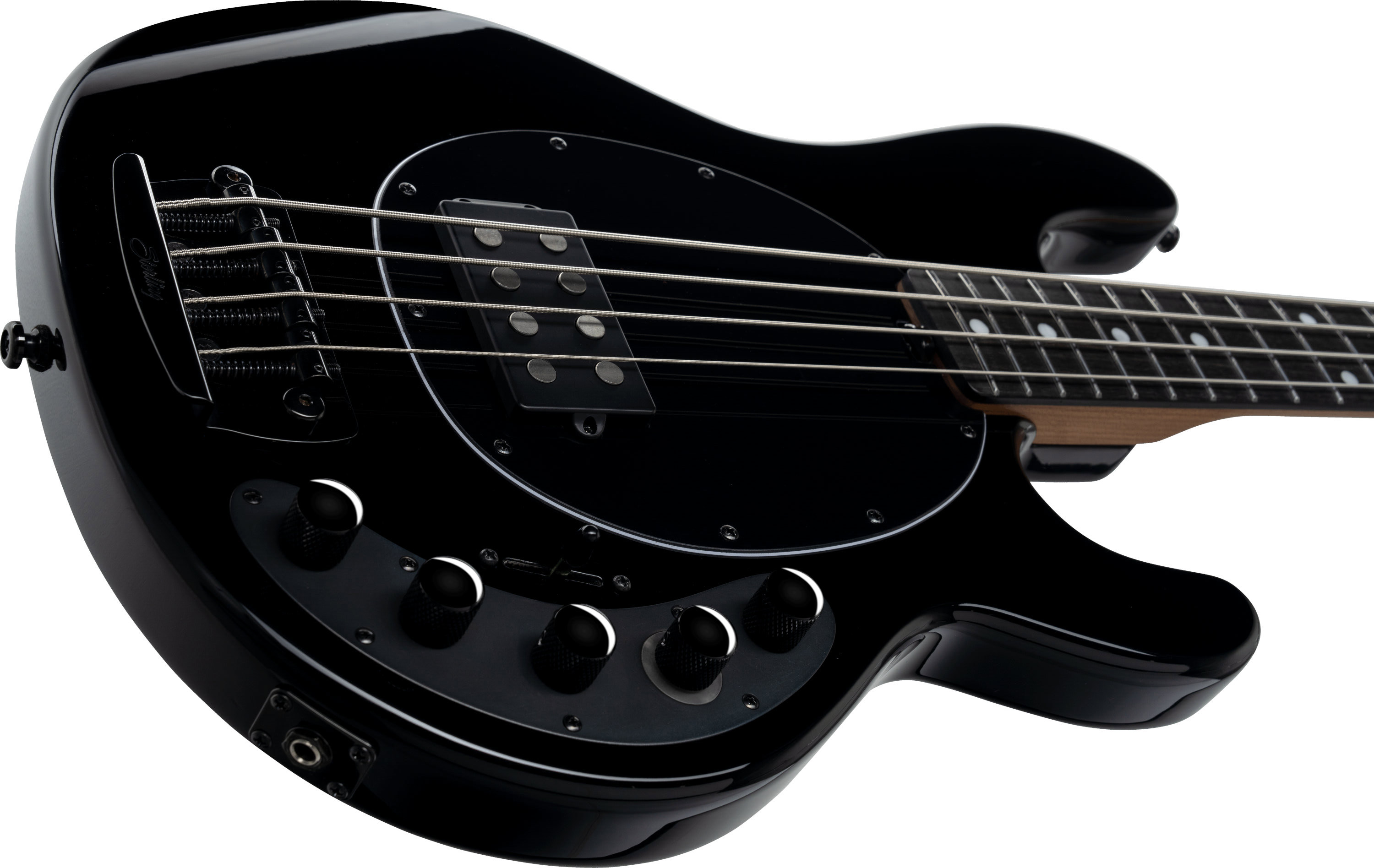 Sterling By Musicman Darkray 4c Active 1h Darkglass Eb - Full Black - Basse Électrique Solid Body - Variation 3