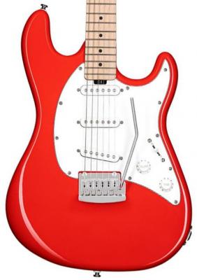 Guitare électrique solid body Sterling by musicman Cutlass CT30SSS (MN) - Fiesta red