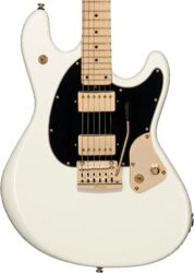 Guitare électrique forme str Sterling by musicman Jared Dines Stingray - Olympic white