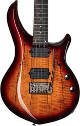 Guitare électrique métal Sterling by musicman John Petrucci Majesty MAJ200XSM - Blood orange burst
