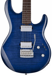 Guitare électrique forme str Sterling by musicman Steve Lukather Luke LK100 - Blueberry burst