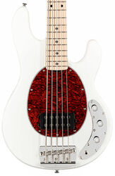 Basse électrique solid body Sterling by musicman Stingray Classic RAY25CA 5-String (MN) - Olympic white