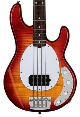 Basse électrique solid body Sterling by musicman Stingray Ray34FM (RW) - Heritage cherry burst