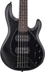 Basse électrique solid body Sterling by musicman Stingray Ray35HH (RW) - Stealth black