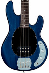 Basse électrique solid body Sterling by musicman SUB Ray4 (JAT) - Trans blue satin