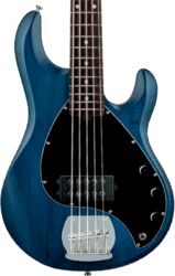 Basse électrique solid body Sterling by musicman SUB Ray5 (JAT) - Trans blue satin