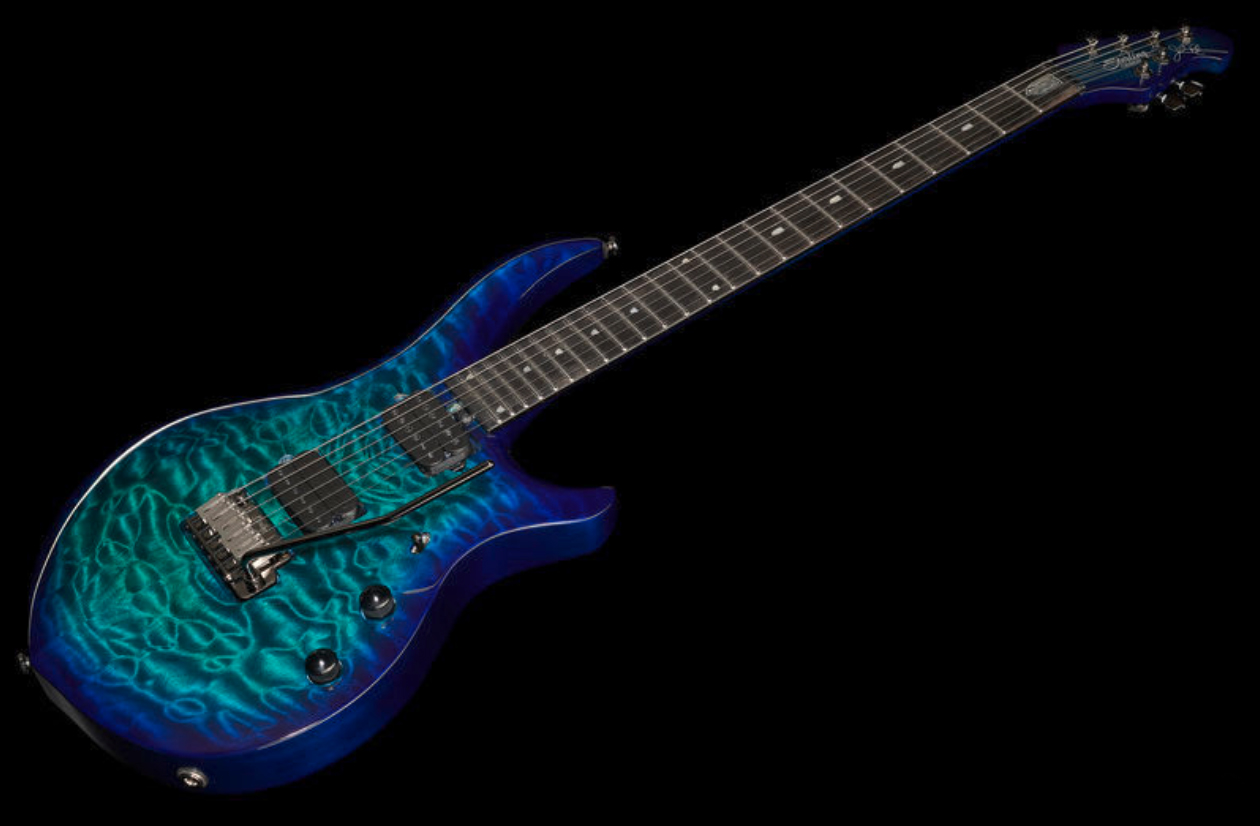 Sterling By Musicman John Petrucci Majesty Maj200xqm Signature 2h Dimarzio Trem Eb - Cerulean Paradise - Guitare Électrique Signature - Variation 1