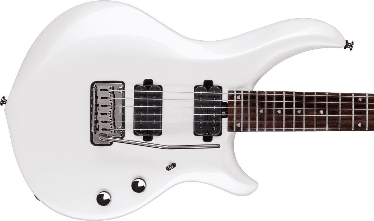 Sterling By Musicman John Petrucci Majesty X Maj100x Signature Hh Trem Rw - Pearl White - Guitare Électrique Forme Str - Variation 2