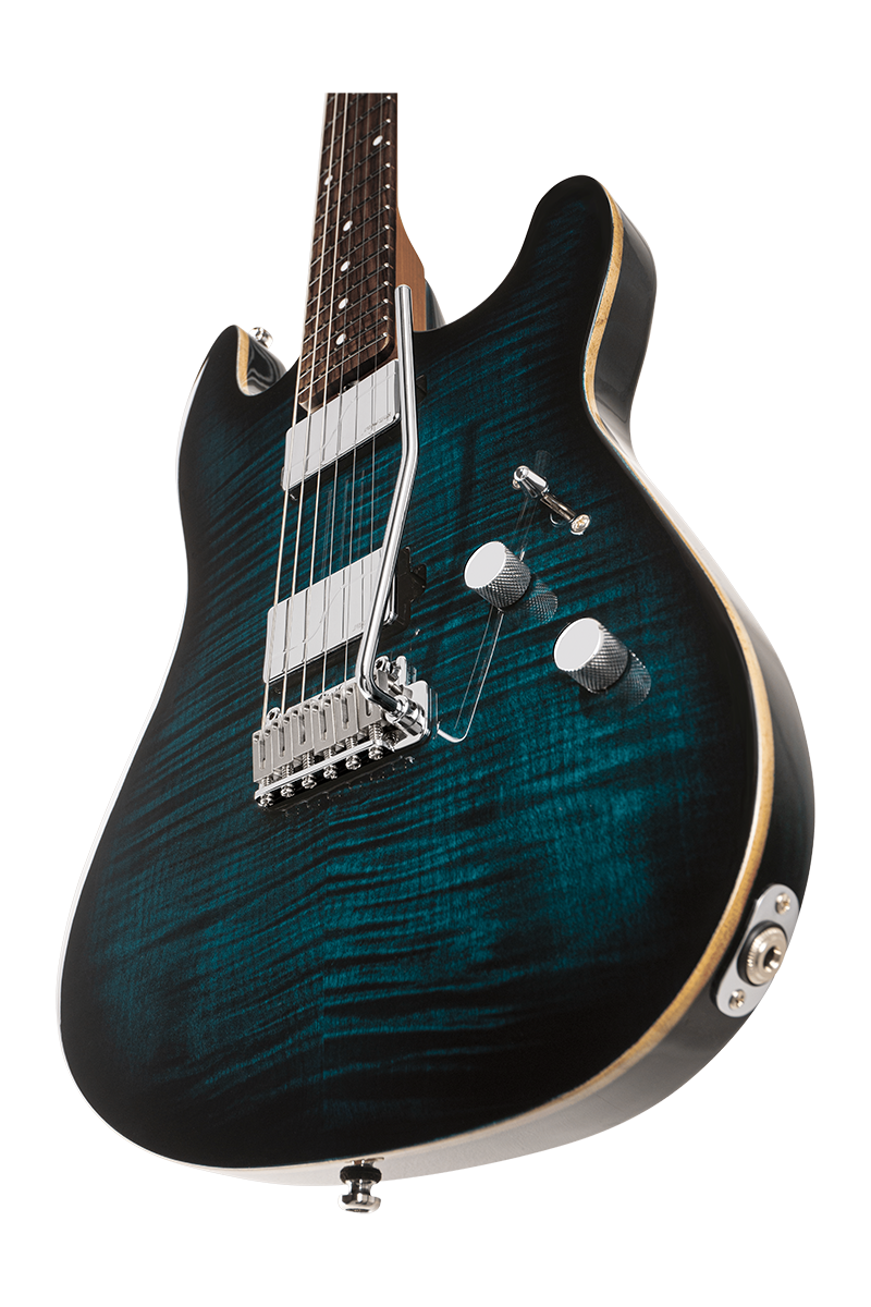 Sterling By Musicman Sabre Hh Trem Mn - Deep Blue Burst - Guitare Électrique Forme Str - Variation 4