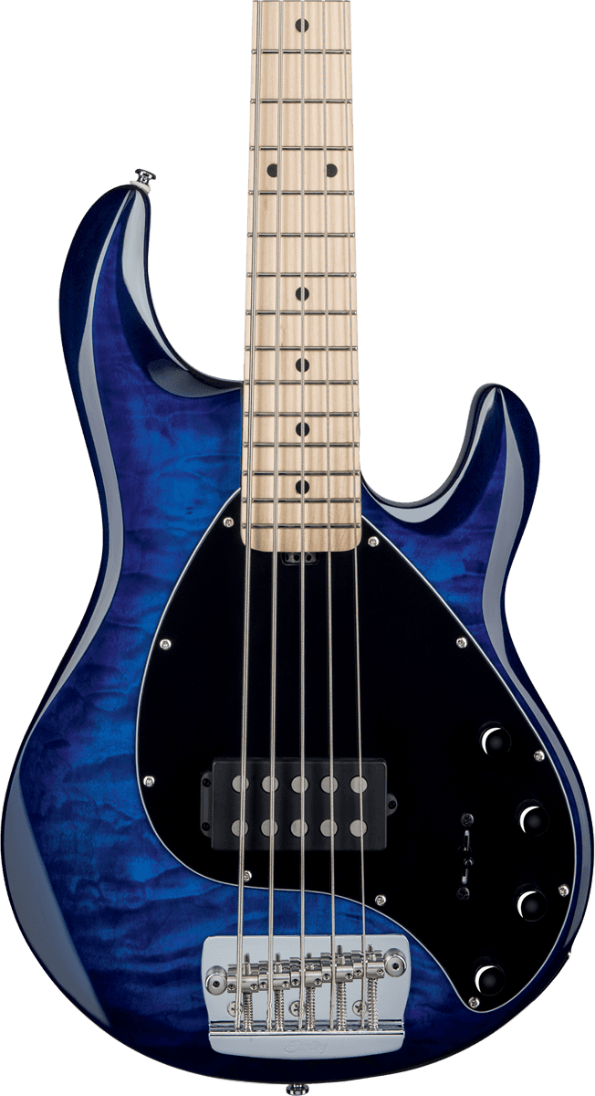 Sterling By Musicman Stingray5 Ray35qm 5-cordes Active Mn - Neptune Blue - Basse Électrique Solid Body - Variation 1