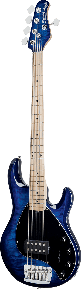 Sterling By Musicman Stingray5 Ray35qm 5-cordes Active Mn - Neptune Blue - Basse Électrique Solid Body - Variation 2