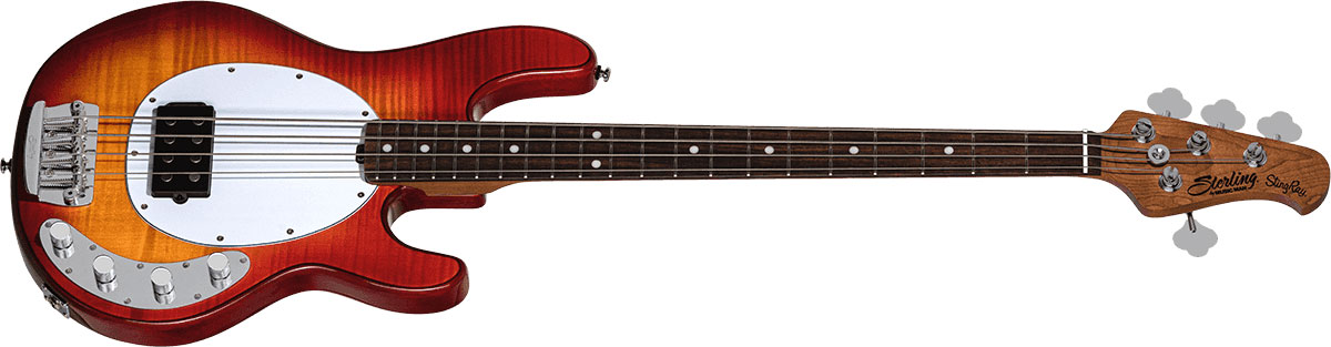 Sterling By Musicman Stingray Ray34fm H Active Rw - Heritage Cherry Burst - Basse Électrique Solid Body - Variation 1