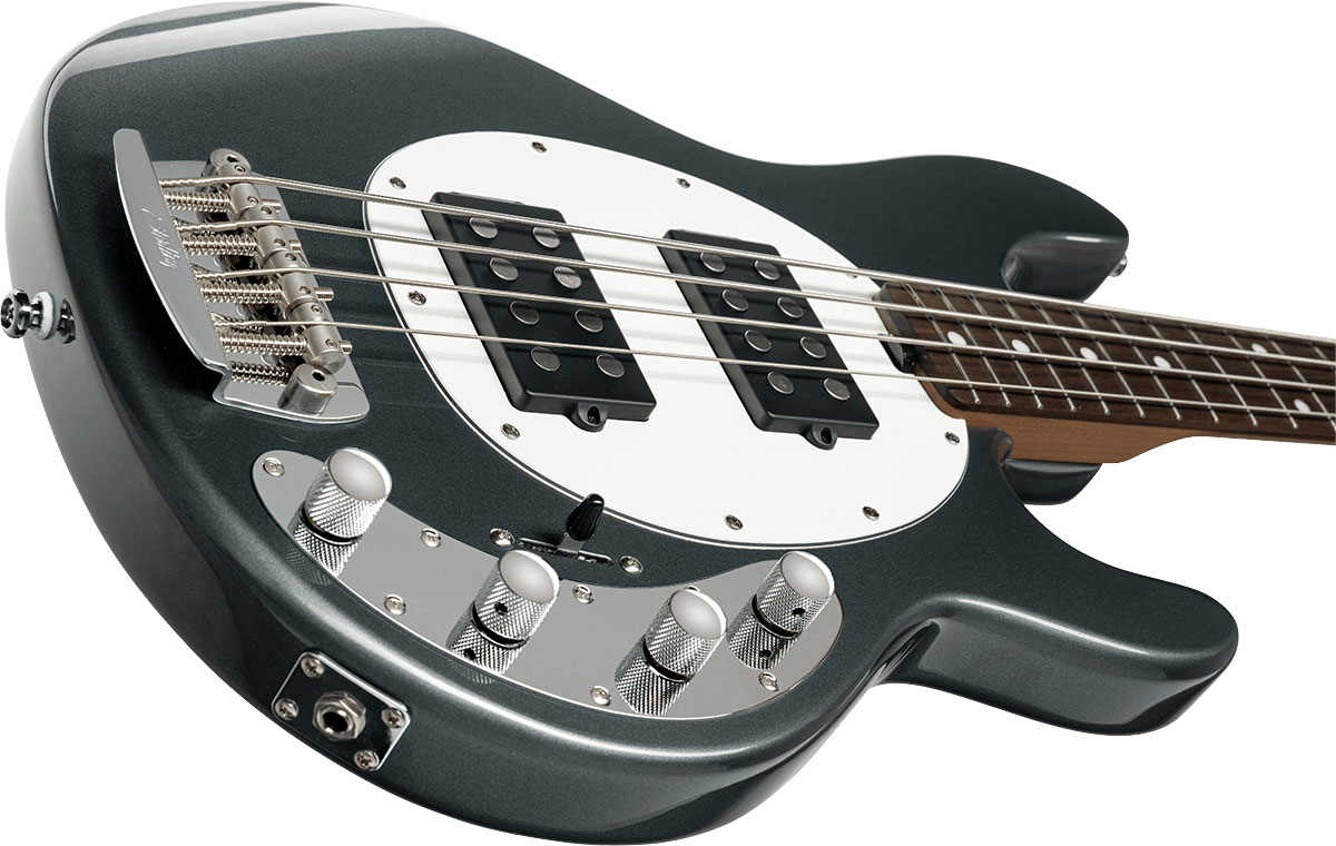 Sterling By Musicman Stingray Ray34hh Active 2h Rw - Charcoal Frost - Basse Électrique Solid Body - Variation 2