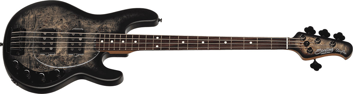 Sterling By Musicman Stingray Ray34hhpb Active Rw - Trans Black Satin - Basse Électrique Solid Body - Variation 1