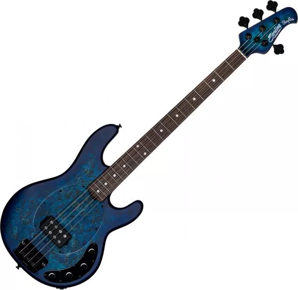 Basse électrique solid body Sterling by musicman Stingray Ray34PB (RW) - neptune blue satin