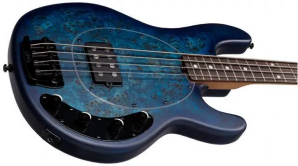 Basse électrique solid body Sterling by musicman Stingray Ray34PB (RW) - neptune blue satin