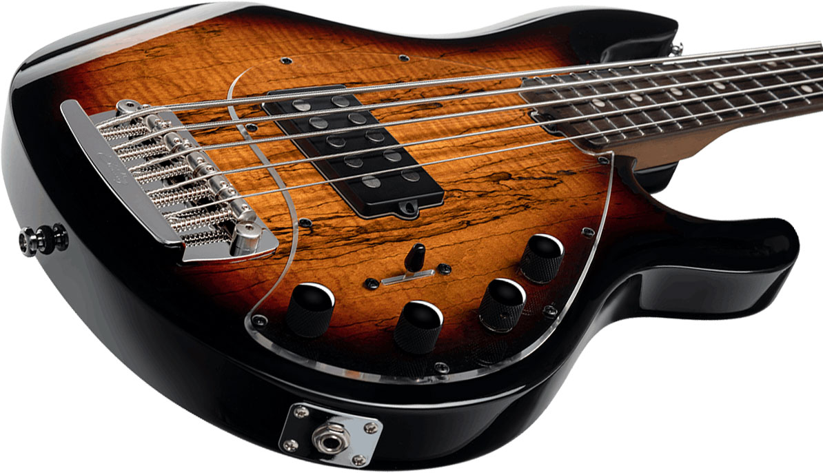 Sterling By Musicman Stingray Ray35sm Maple Top 5c Active 1h Rw - 3 Tone Sunburst - Basse Électrique Solid Body - Variation 2