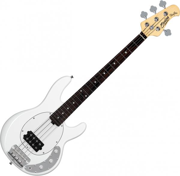 Basse électrique solid body Sterling by musicman Stingray Short Scale RaySS4 (RW) - Olympic white