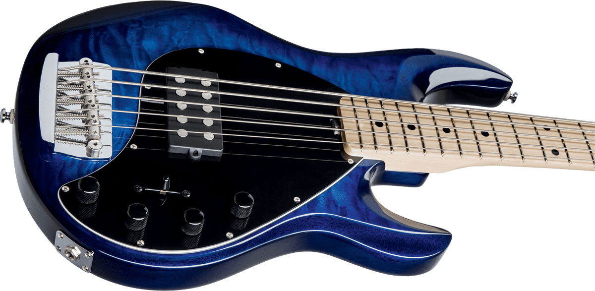 Sterling By Musicman Stingray5 Ray35qm 5-cordes Active Mn - Neptune Blue - Basse Électrique Solid Body - Variation 3