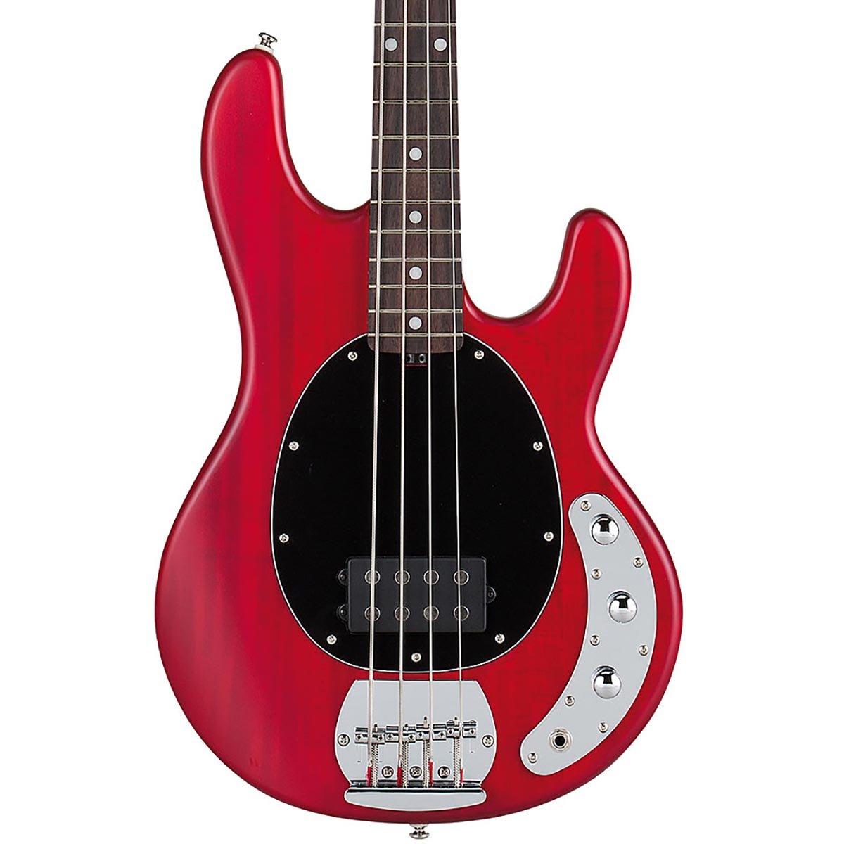 Sterling By Musicman S.u.b. Ray4 - Trans Red Satin - Basse Électrique Solid Body - Variation 1