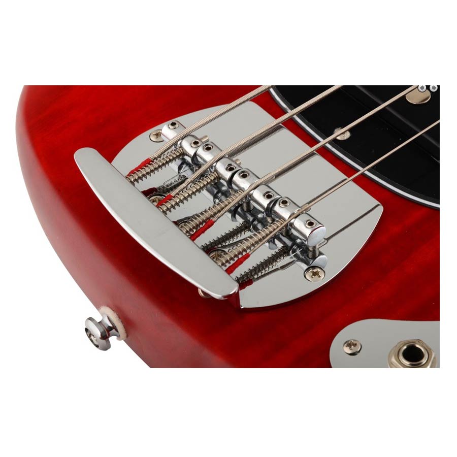 Sterling By Musicman S.u.b. Ray4 - Trans Red Satin - Basse Électrique Solid Body - Variation 2