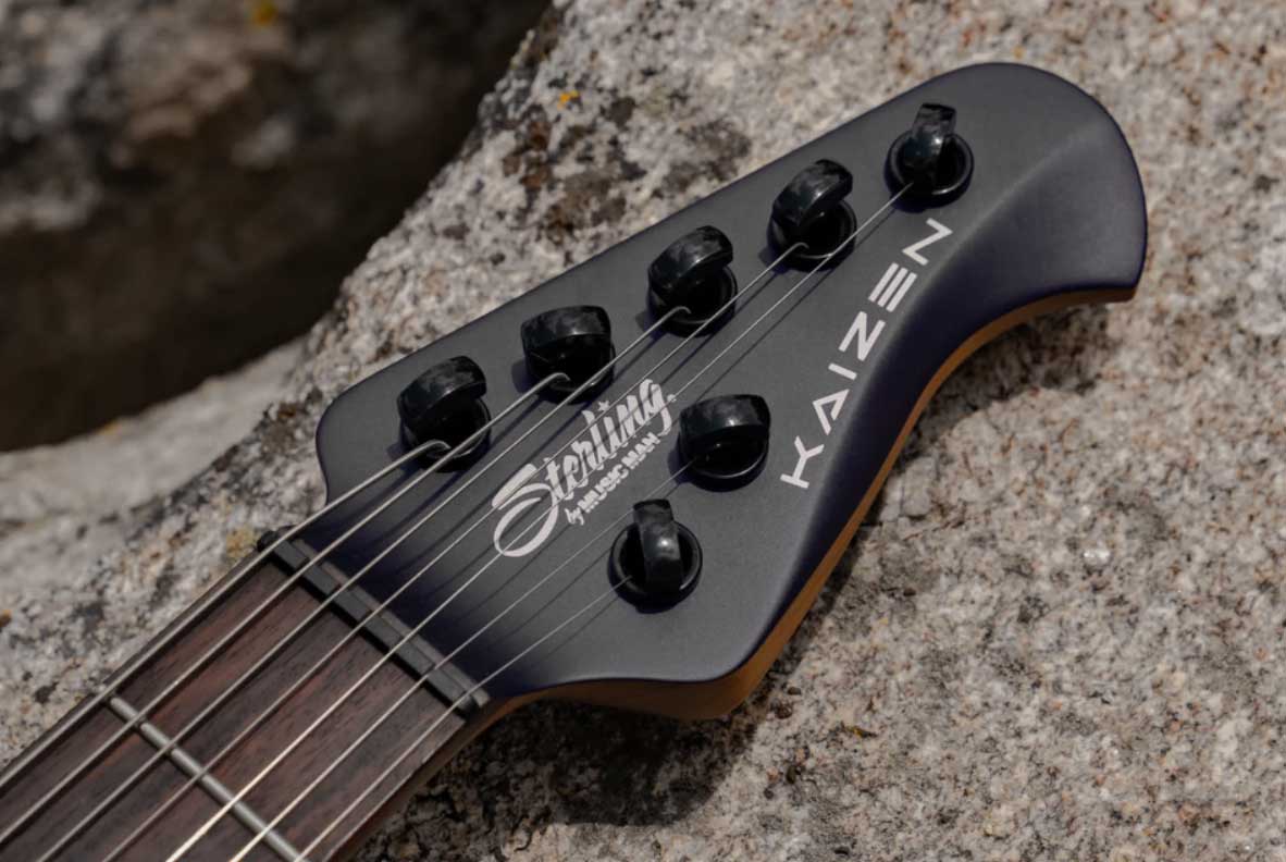 Sterling By Musicman Tosin Abasi Kaizen 6c Signature Multiscale 2h Trem Rw - Stealth Black - Guitare Électrique Signature - Variation 2