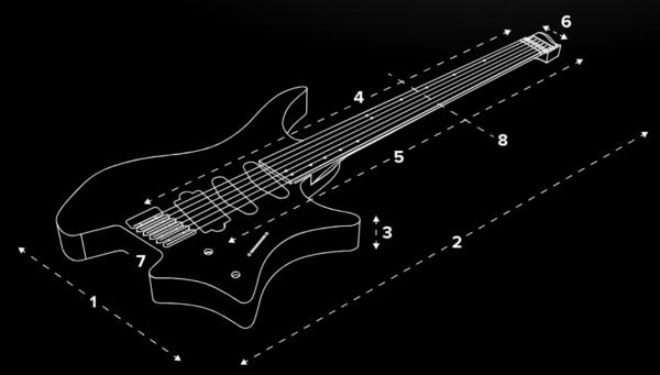 Guitare électrique solid body Strandberg Boden Metal NX 6 - black granite