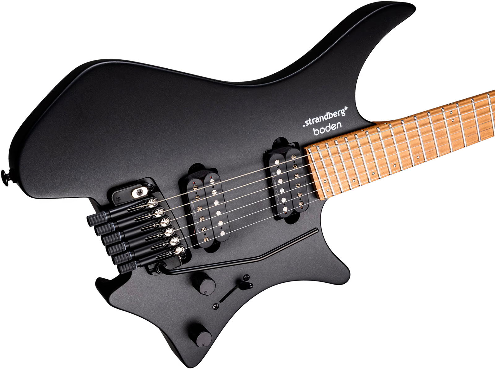 Strandberg Boden Standard N2.6t 6c 2h Trem Mn - Black Satin Metallic - Guitare Électrique Multi-scale - Variation 3