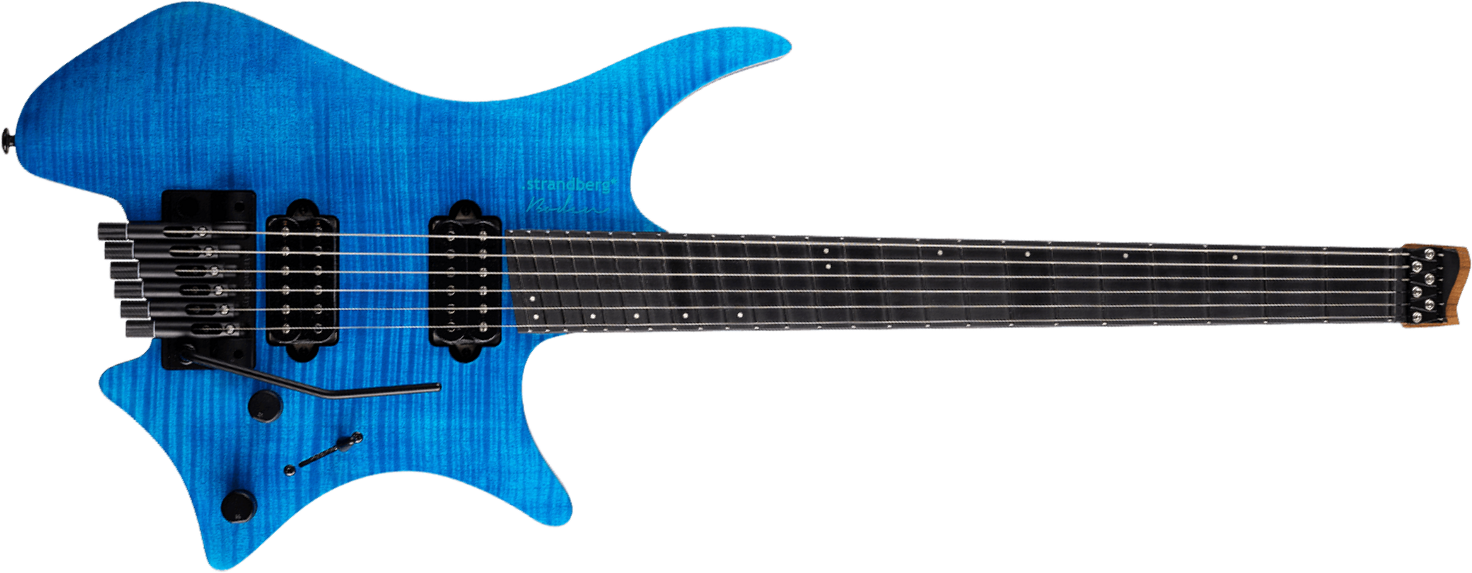Strandberg Boden Prog Nx6 6c 2h Suhr Ht Ebo - Deep Blue Satin - Guitare Électrique Multi-scale - Main picture