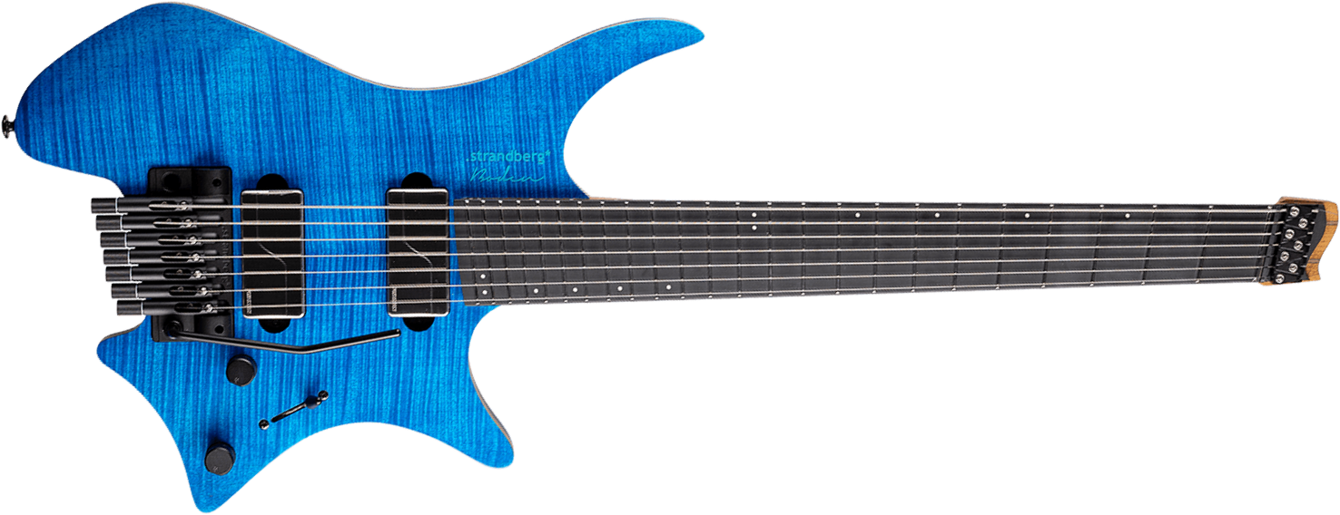 Strandberg Boden Prog Nx7 7c Multiscale 2h Fishman Fluence Modern  Trem Ebo - Deep Blue Satin - Guitare Électrique Multi-scale - Main picture