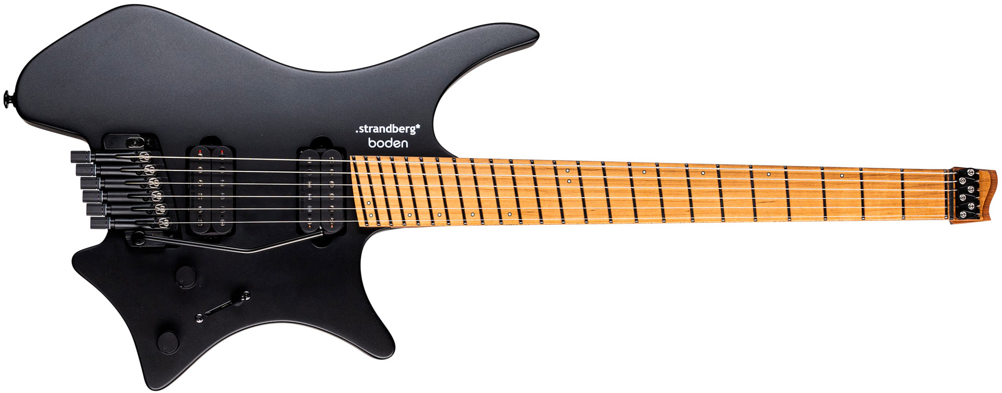 Strandberg Boden Standard N2.6t 6c 2h Trem Mn - Black Satin Metallic - Guitare Électrique Multi-scale - Main picture