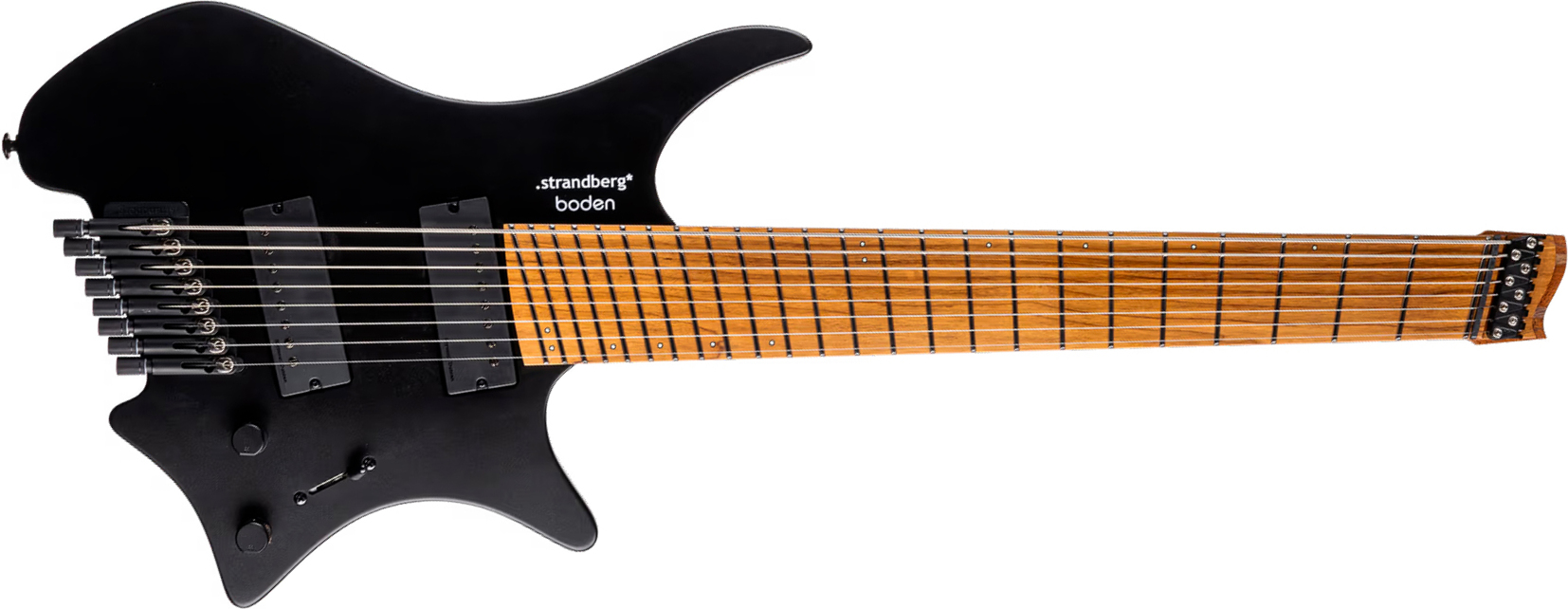 Strandberg Boden Standard N2.8 8c Multiscale 2h Seymour Duncan Ht Mn - Black Satin Metallic - Guitare Électrique Multi-scale - Main picture