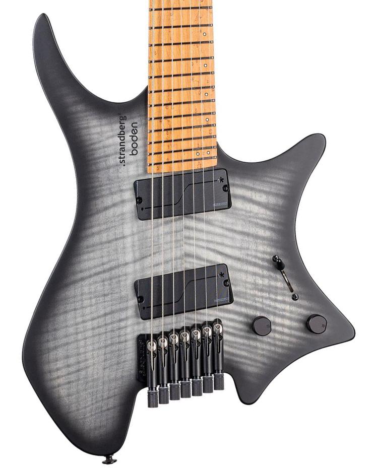 Guitare électrique multi-scale Strandberg Boden Original N2.7 - Black denim burst satin
