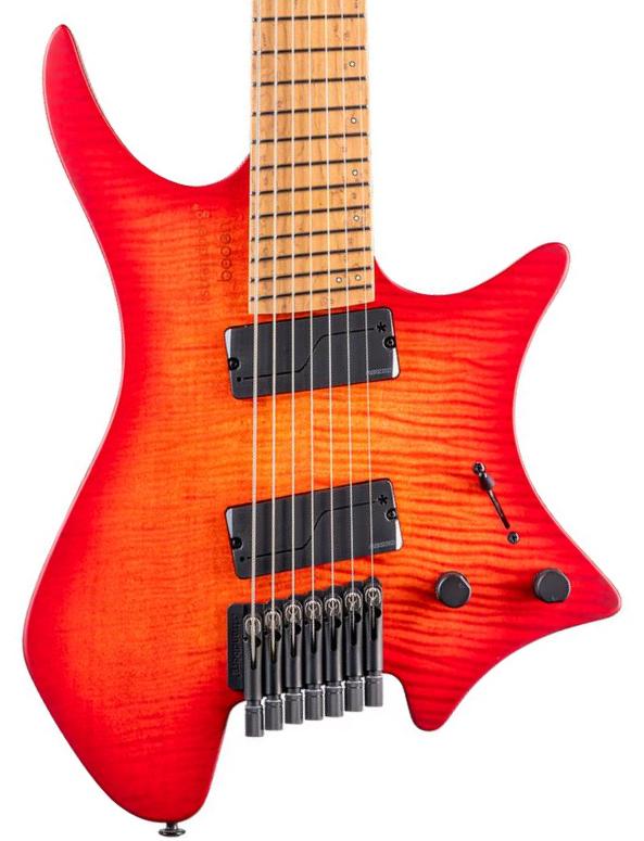 Guitare électrique multi-scale Strandberg Boden Original N2.7 - Sunset coral burst satin