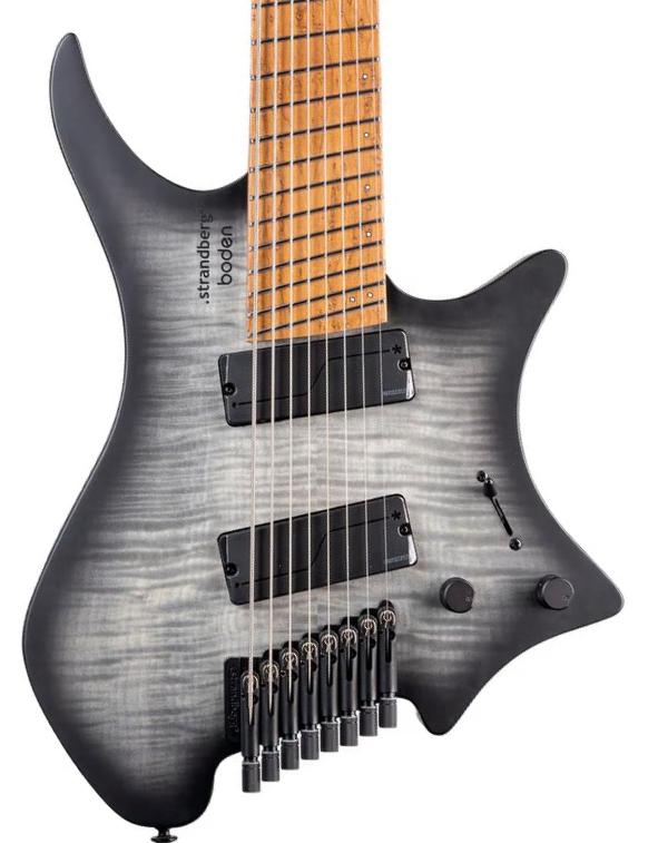 Guitare électrique multi-scale Strandberg Boden Original N2.8 - Black denim burst satin