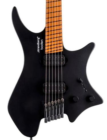 Guitare électrique multi-scale Strandberg Boden Standard N2.6 - Black Satin Metallic