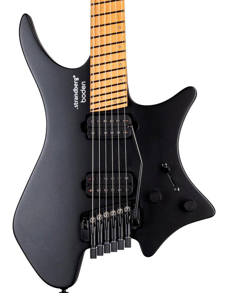 Guitare électrique multi-scale Strandberg Boden Standard N2.6T - Black Satin Metallic