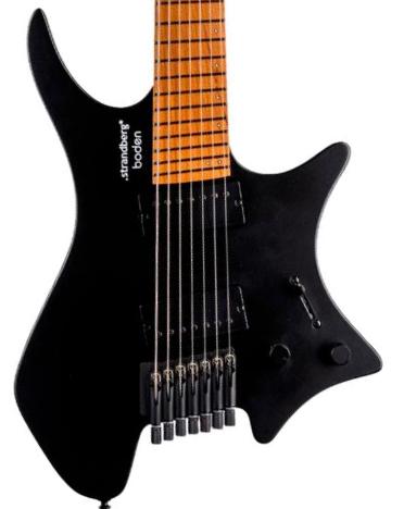 Guitare électrique multi-scale Strandberg Boden Standard N2.7 7-String - Black Satin Metallic