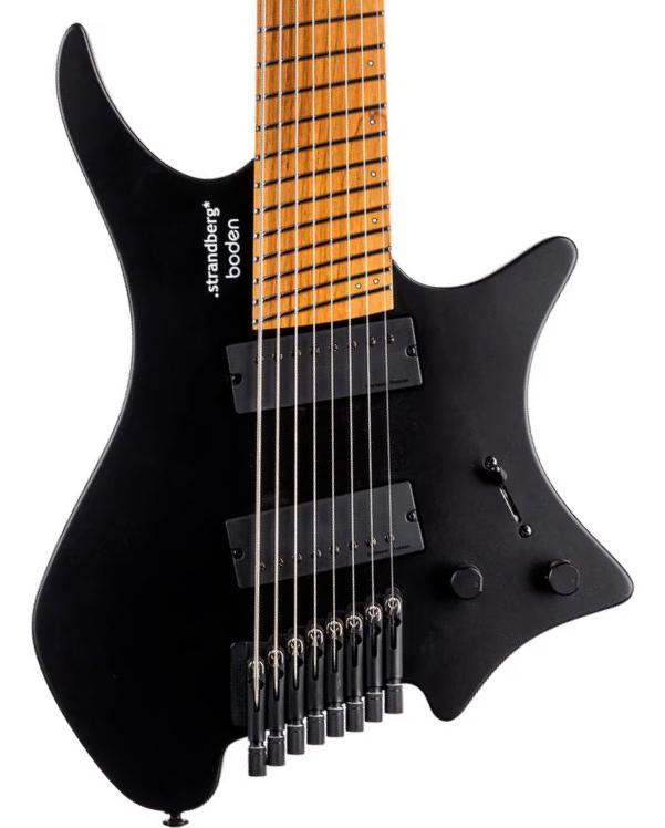 Guitare électrique multi-scale Strandberg Boden Standard N2.7 8-String - Black Satin Metallic