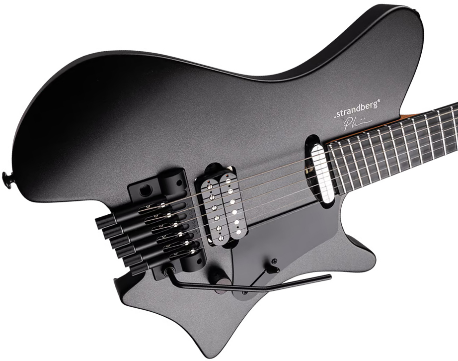 Strandberg Plini Edition Salen Nx6 Multiscale Hs Trem Ebo - Black Granite Satin - Guitare Électrique Multi-scale - Variation 4