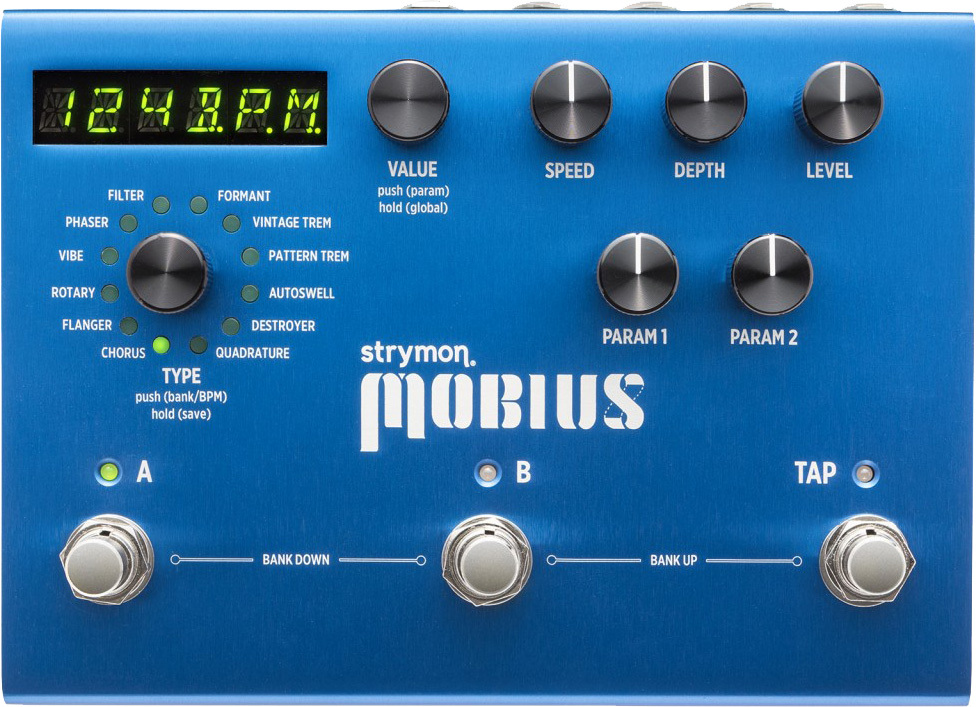 Strymon Mobius Multidimensional Modulation - PÉdale Chorus / Flanger / Phaser / Tremolo - Main picture