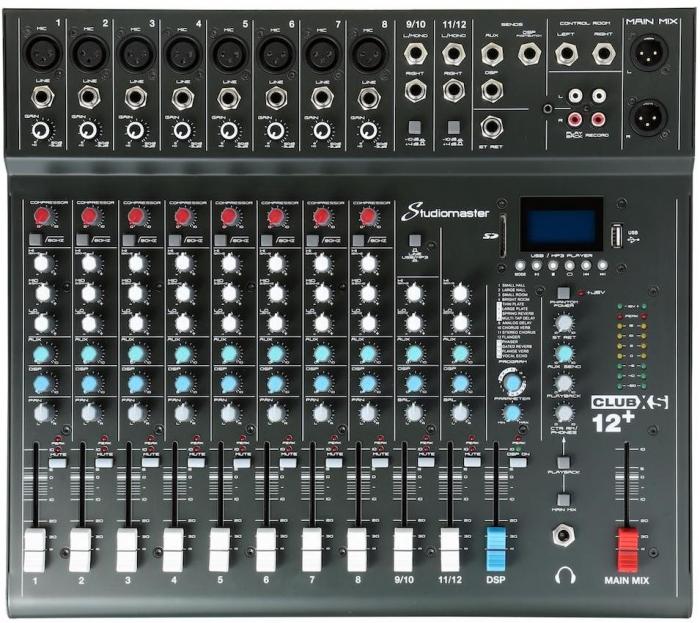 Table de mixage analogique Studiomaster CLUB XS 12+